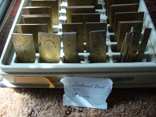 New Hermes Brass Engraving Fonts Condensed Block  2&#034; 41 Pieces