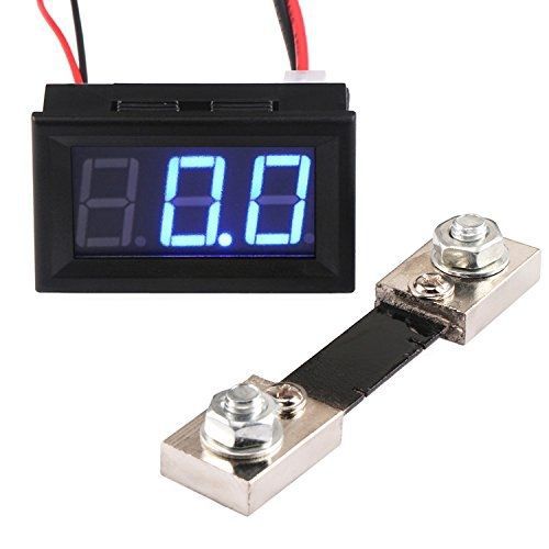 DROK® Small Digital Ammeter Amp Gauge Amperemeter 0.56&#034; 100A DC Electric Meter 0