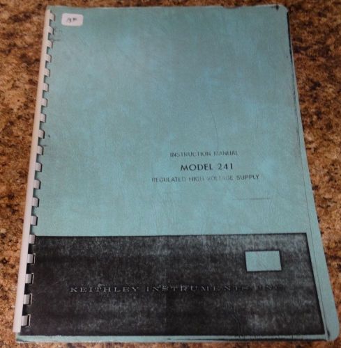 Keithley ins. model 241 high voltage power supply instruction manual for sale