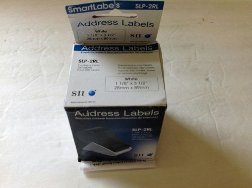 Seiko Address Labels SmartLabels 2 rolls 1 1/8&#034; x 3 1/2&#034; 28mm 89mm SLP-2RL