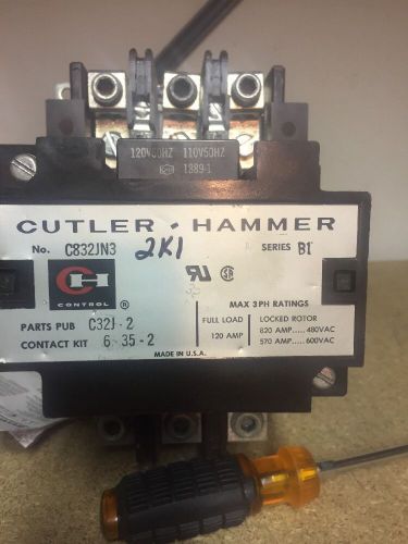 CUTLER HAMMER C832JN3 CONTACTOR 150 AMP 600 V 3 PHASE POLE