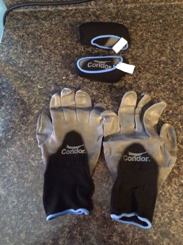 Grainger 3pr condor 3/4 coated polyurethane gloves work utility protective xl for sale