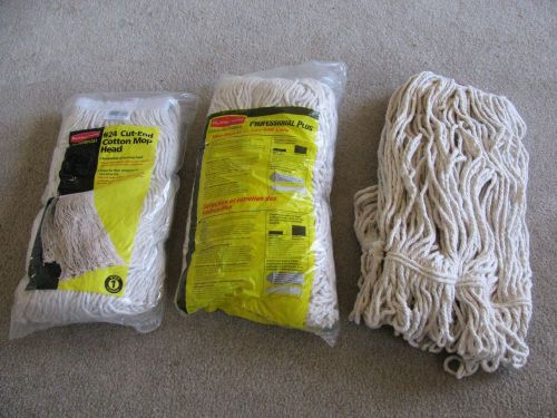 2 Rubbermaid Commercial Mop Heads New in Plastic