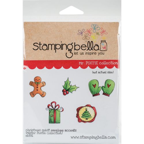 Stamping Bella Cling Stamp 6.5&#034;&#034;X4.5&#034;&#034;-Christmas Spirit Envelope Accents