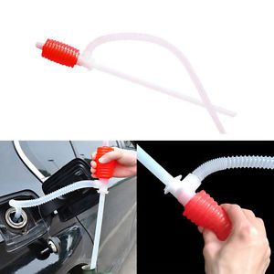 Portable car manual hand siphon pump hose gas oil syphon transfer pump plastic for sale