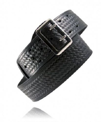 Boston leather 6501-3-30 men&#039;s sam browne black bw leather duty belt - 30&#034; for sale
