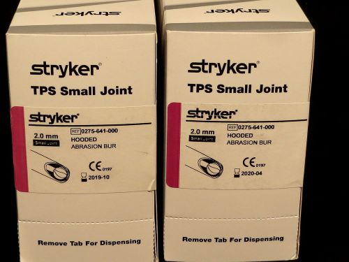 LOT/10 STRYKER TPS SMALL JOINT BLADES 275-641-000 HOODED ABRASION BUR 2019 DATE
