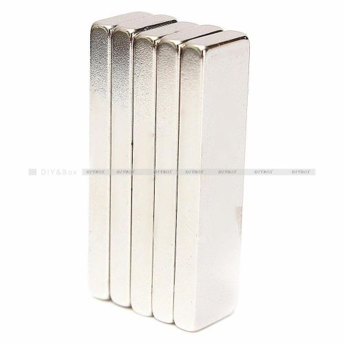 5PCS Big Strong Block Bar Fridge Magnets 40x10x4mm Rare Earth Neodymium N52 New