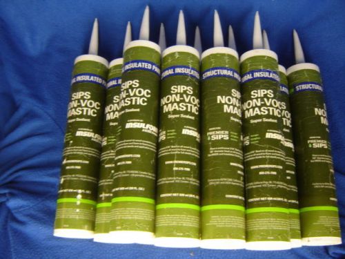 Lot of 11 SIPS Non-Voc Mastic Sealant 28 oz Tubes Structural Insulated Panels