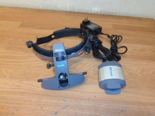 KEELER ALL PUPIL II Binocular Indirect Opthalmoscope Wired w/AC Adapter WORKING
