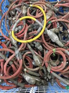 5pc texas pneumatic usa air tool whip hose 1/2&#034; npt oiler lubricator assy lot for sale