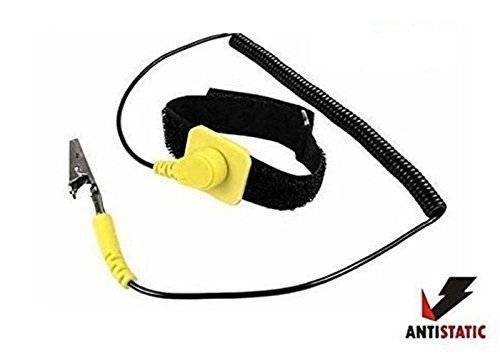 Imbaprice anti static adjustable grounding wrist strap components black yellow for sale