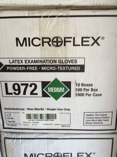 Microflex disposable gloves l972 1 case of 10 boxes new in sealed box. for sale