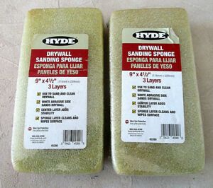 Hyde Drywall Sanding Sponge - 45390 - 9&#034;x 4-1/2&#034; (Pack of  2) &#034;NEW&#034;