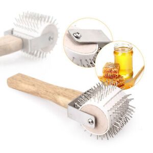Plastic Uncapping Needle Roller Bee Honey Comb Extracting Beekeeping Tool Kit