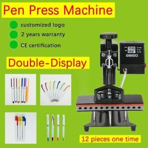 12in 1 Sublimation Pen Heat Press Pen Transfer Printing Machine 12 PCS One Time