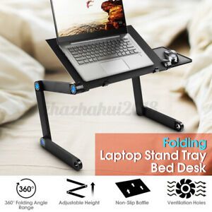Portable 360° Folding Laptop Notebook Desk Table Stand Bed Sofa Holder Tray US