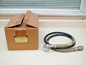 Greenlee 1289 3/8&#034; x 6&#039; 10,000 psi Hydraulic Hose w/ Quick Connect Fittings New