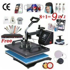 8 in 1 Combo Heat Press Machine Thermal Sublimation Transfer Printer For Cap / M