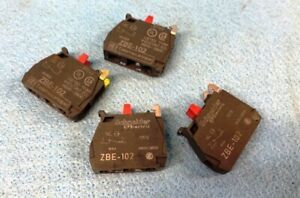 SCHNIEDER ELECTRIC , ZBE-102, CONTACT BLOCK, 22MM, ** LOT 0F 4 **