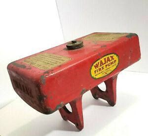 Vintage Rare Wajax Portable Fire Pump Gas Tank 1954 Watson Jack &amp; Company 13&#034;B16