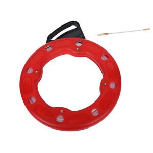 30M Electrical Cable Puller Fiberglass Fish Tape Reel  Conductive Puller + Case