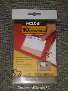 Cardinal Topps HOLDit! Business Card Pockets 21500 Top Loading Self Adhesive NEW