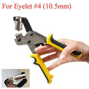 New for Eyelet #4 (10.5mm) Hand Press Grommet Tool Eyelet Hole Puncher Machine