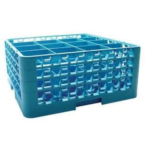 Carlisle - RG16-314 - 16 Compartment OptiClean™ Glass Rack and Extenders