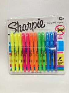 Sharpie 27145 Pocket Highlighters, Chisel Tip, Assorted Colors, 12-Count Damaged