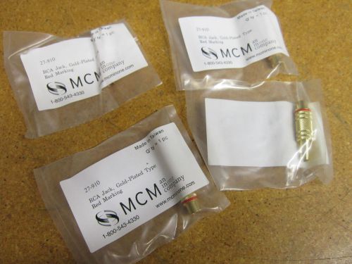 MCM 27-910 RCA Jack Gold Plated Type NEW (Lot of 4)