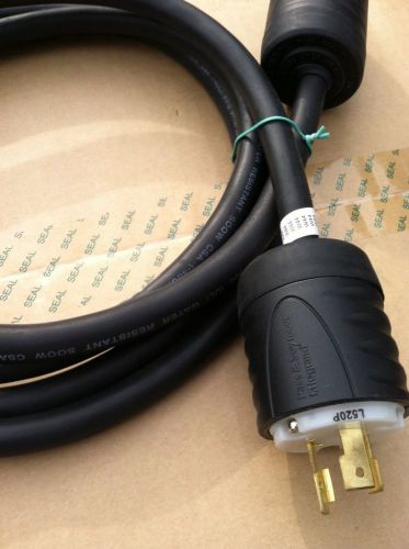 9ft carol power cord 12/3 p&amp;s pass &amp; seymour l520p l520c 20a 125v locking plug for sale