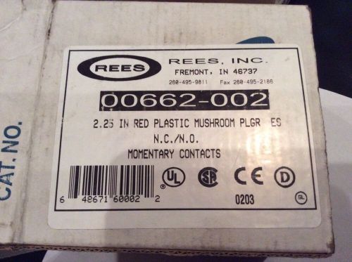 REES 00662-002 HEAVY DUTY PALM PUSH BUTTON SWITCH 600VAC/250VDC NEW IN BOX