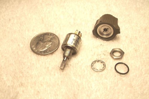 1 Rotary Switch  w/knob  1P/6T   non-shorting smaller size (1/2&#034;dia.) switch