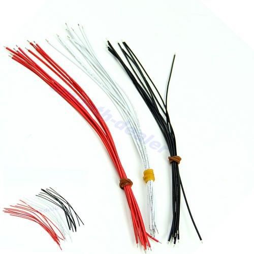30Pcs 22AWG copper Guitar Pickup Hookup Wire Lead Cable 21cm Black White Red New