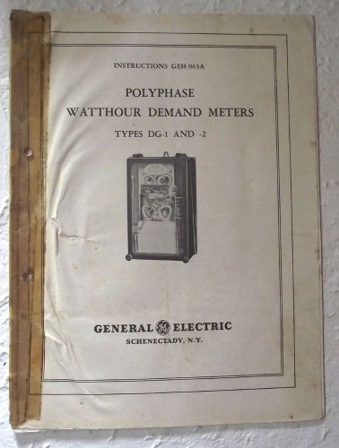 VTG CATALOG BROCHURE GENERAL ELECTRIC WATTHOUR ELECTRICITY METERS USA