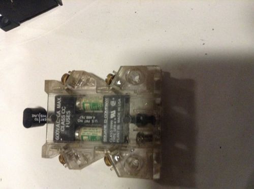 Sqaure D 9999 Type SFR-4 6A 600V Max Double Fuse Holder, Used