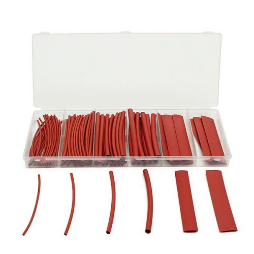 100pcs Red 100mm Assorted 6Size ?1.5/2.5/4/6/10/13mm Heat Shrink Tubing Kit Box