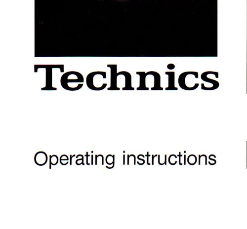 TECHNICS CD PLAYER ORIGINAL OWNERS  MANUALS