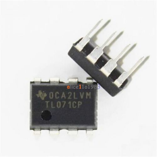 10pcs tl071 tl071cp dip-8 low noise jfet input operational amplifiers ti ic new for sale
