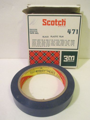 Vintage Scotch Brand Black Plastic Film 471 Pressure Sensitive Film Movie Tape