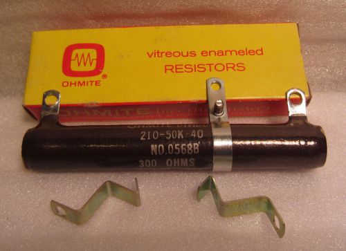Ohmite No. 0568B 50W 300 Ohm 210-50K-40 8211 Vitreous Enameled Resistor NIB