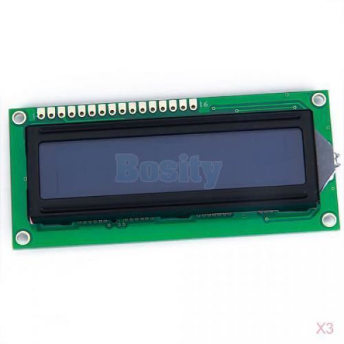 3x hd44780 16 x 2 lcd module white characters blue back for sale