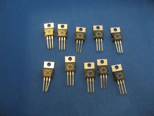 10 pieces GE/RCA TIP30 POWER TRANSISTOR H9 40 NEW
