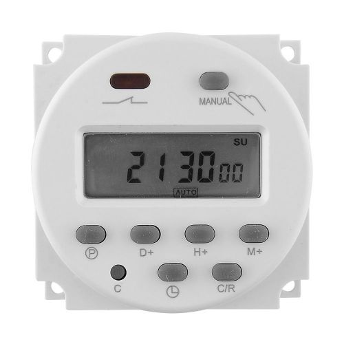 New DC 12V 16A LCD Display Programmable Time Timer Switch for Light Fans # #
