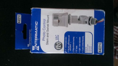 INTERMATIC K4221C PHOTO CONTROL PHOTOCELL STEM MOUNT WITH SWIVEL OUTDOOR NEW