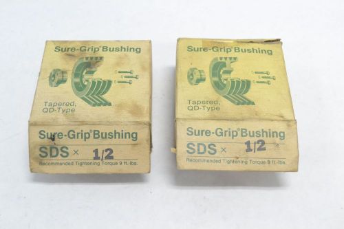 Lot 2 new tb woods sdsx1/2 sure-grip qd tapered 1/2in bushing b258960 for sale