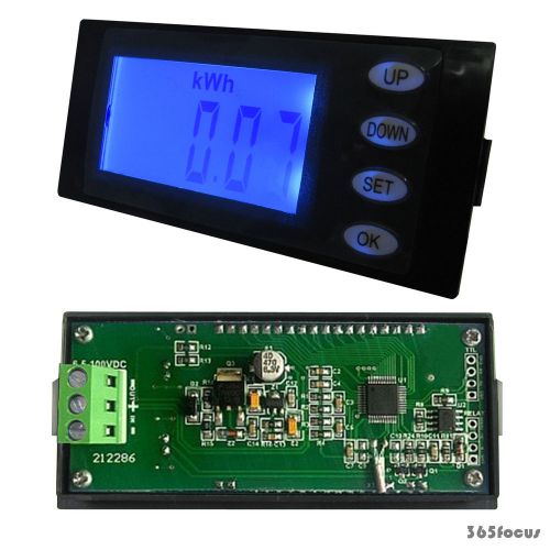 5 in 1 Digital Combo DC100V30A Panel Meter Volt Amp kWh Watt Working Time