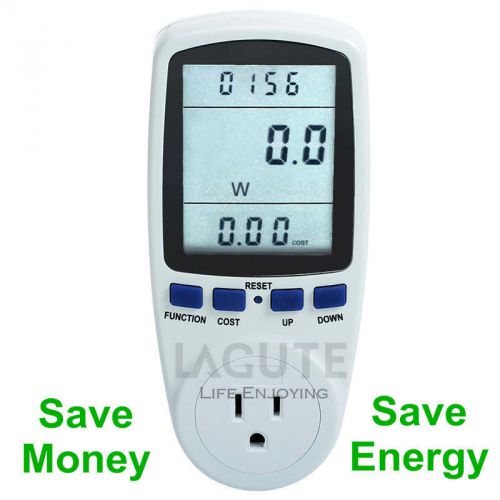 LAGUTE TS-836 US Plug Energy Power W Volts Amps Hertz Electricity Meter Monitor