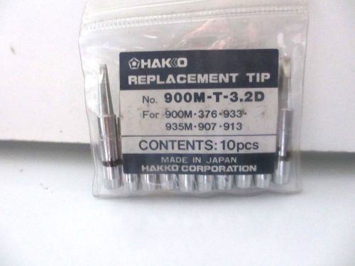 10 soldering replacement tips Hakko No 900M-T-3.2D made in Japan